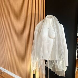 Elegant Sheer metallic silver Scarf